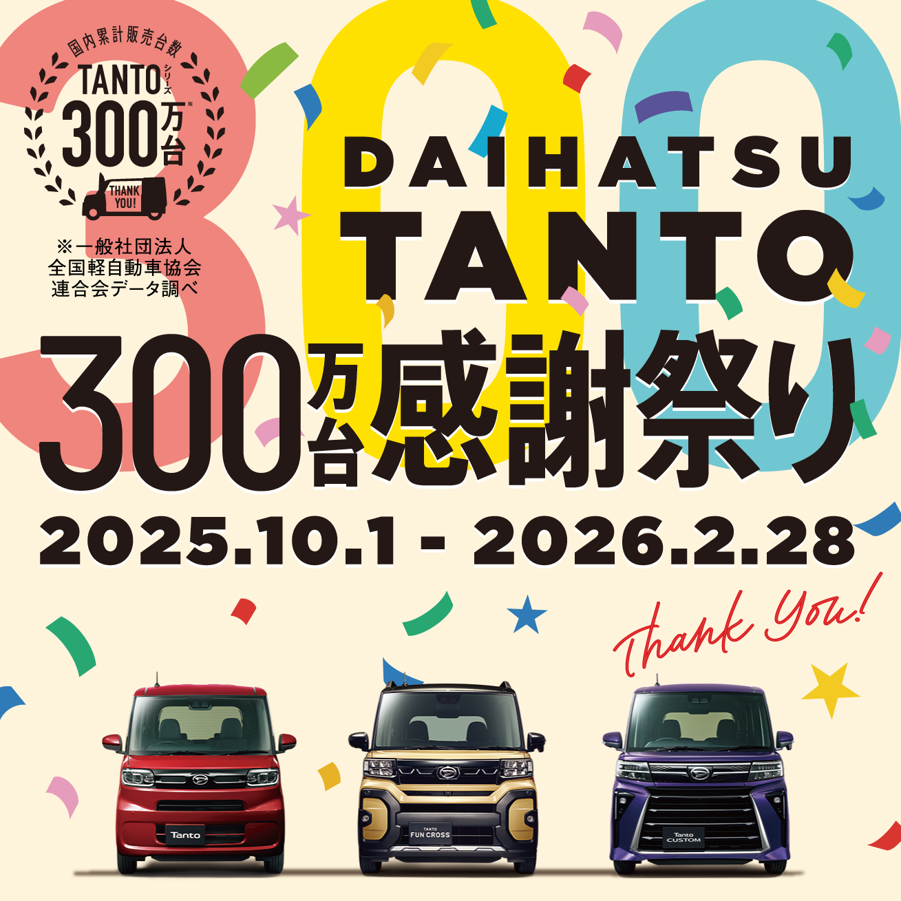 タント300万台突破🚙